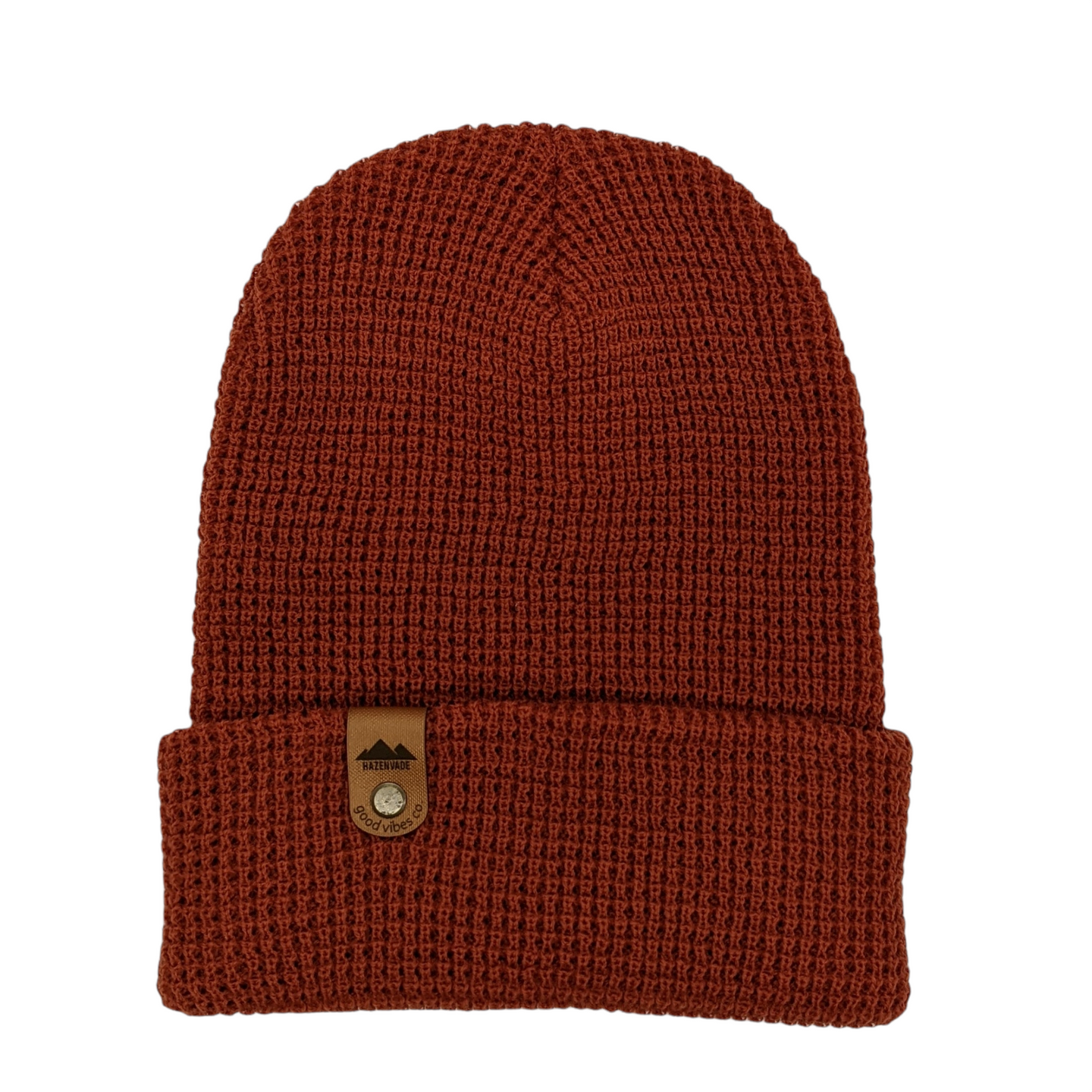 Waffle Knit Toque - Rust